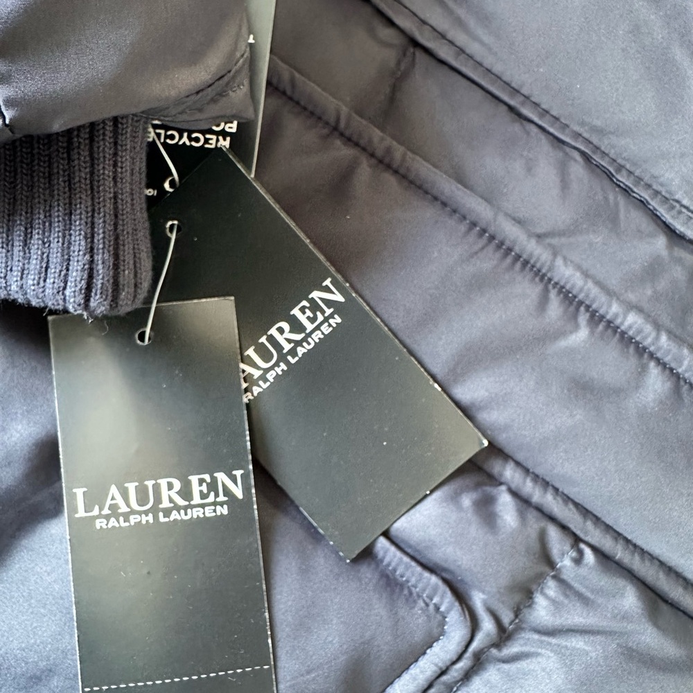 Ralph Lauren Navy Puffer Coat - Picture 3 of 14